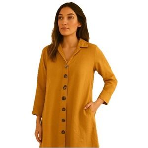 Soft Surroundings Sz M Danielle Artsy Avant Garde 100% Cotton Lagenlook Unique